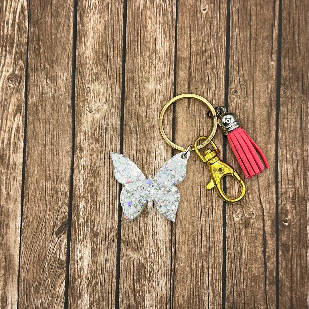 Keychain Butterfly Glitter