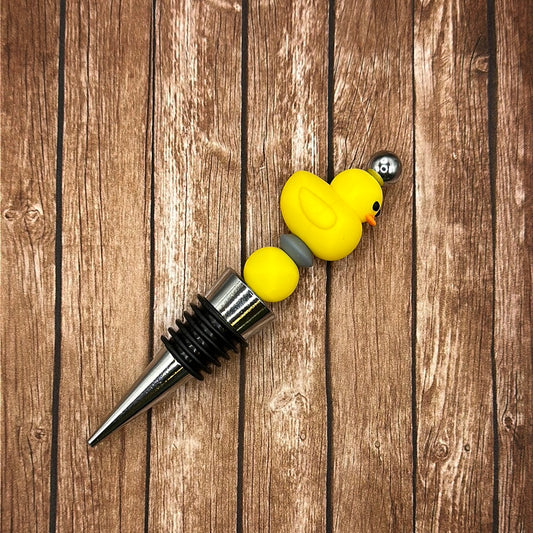 Wine Stopper Rubber Duck Yellow