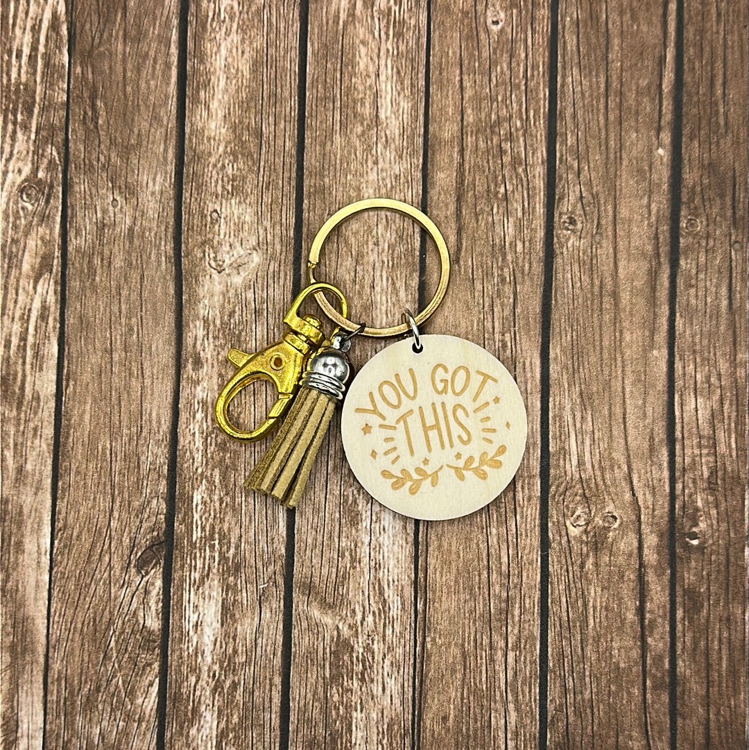 Keychain Wood Sayings