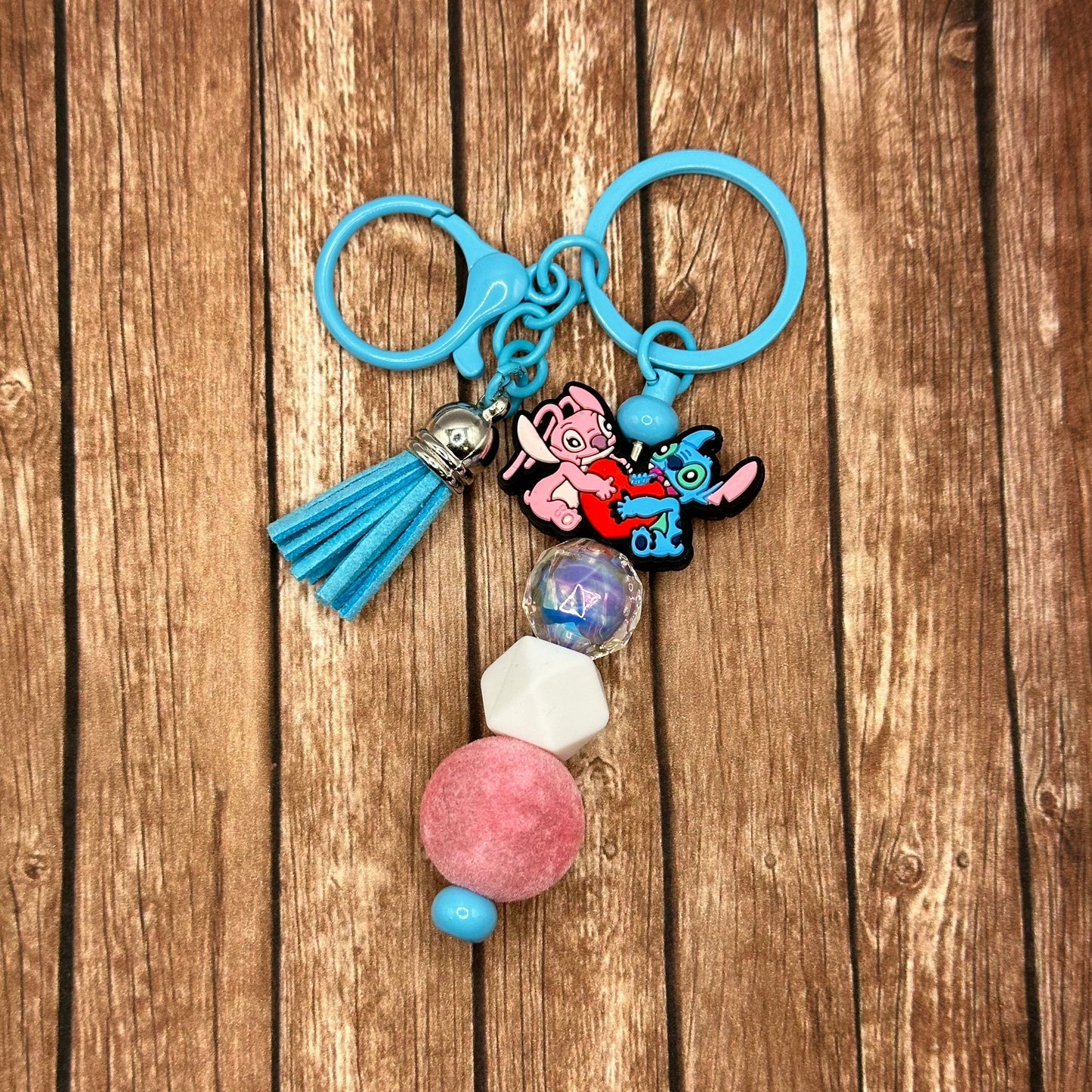 Keychain Pink/Blue Alien Valentine