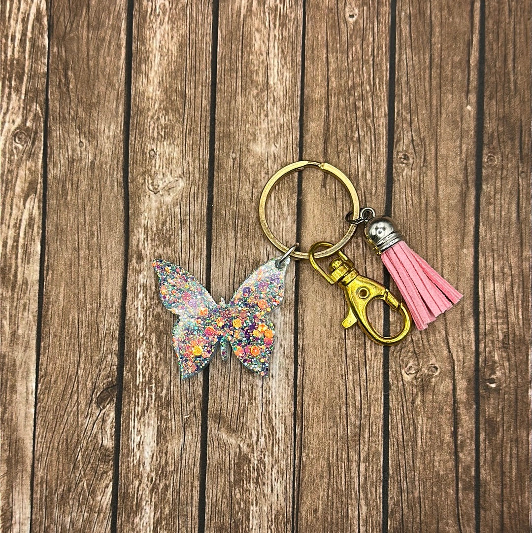 Keychain Butterfly Glitter