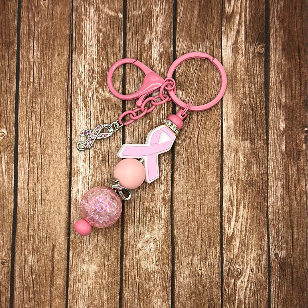 Keychain Breast Cancer Ribbon