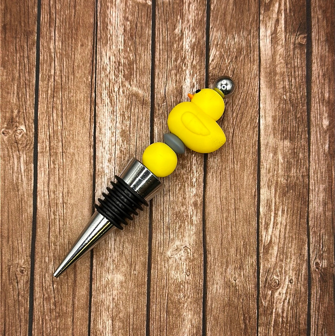 Wine Stopper Rubber Duck Yellow