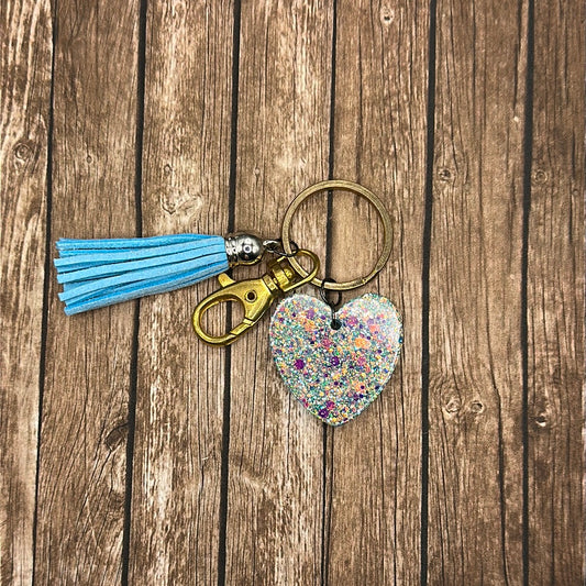 Keychain Heart Glitter