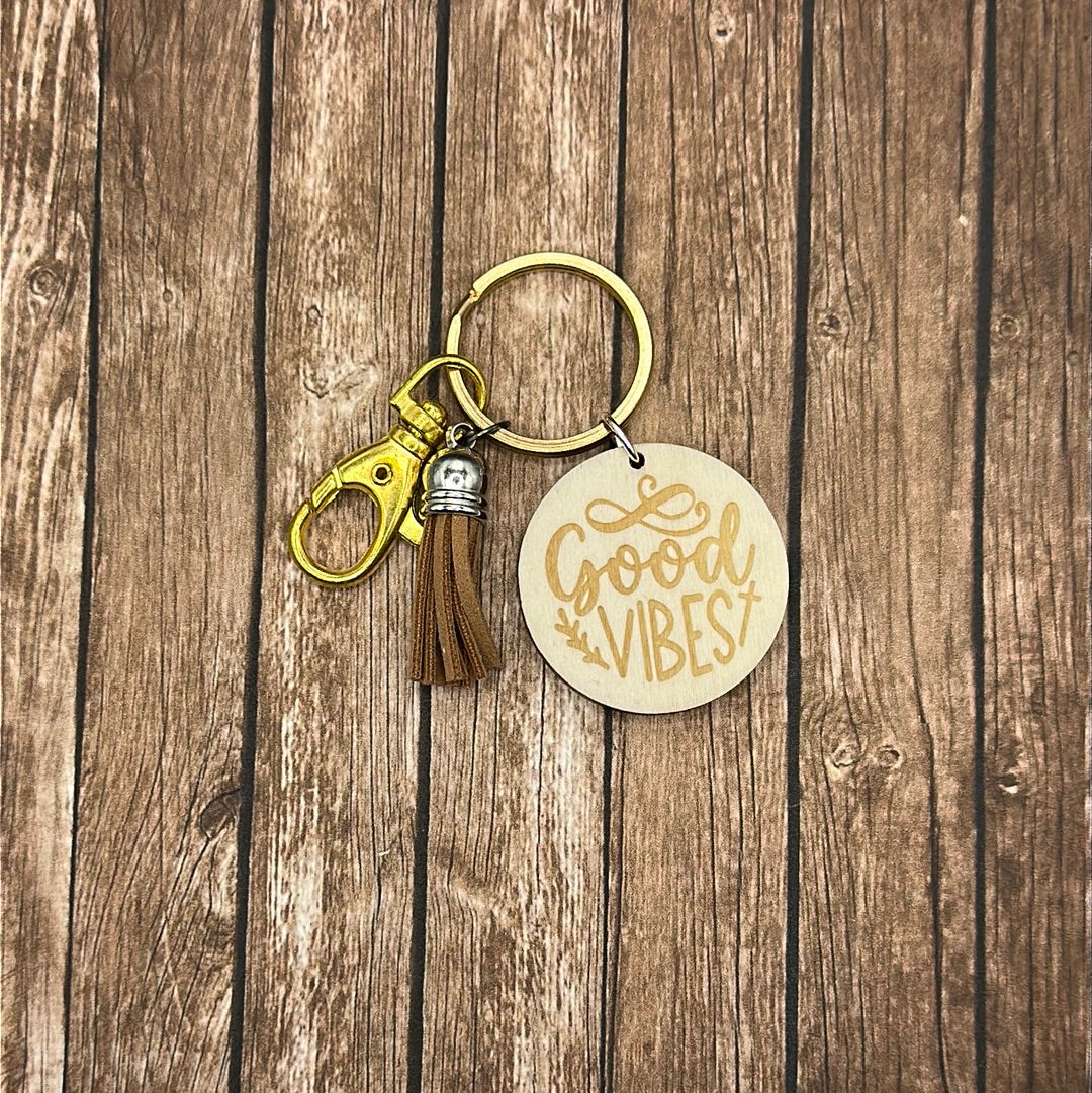 Keychain Wood Sayings