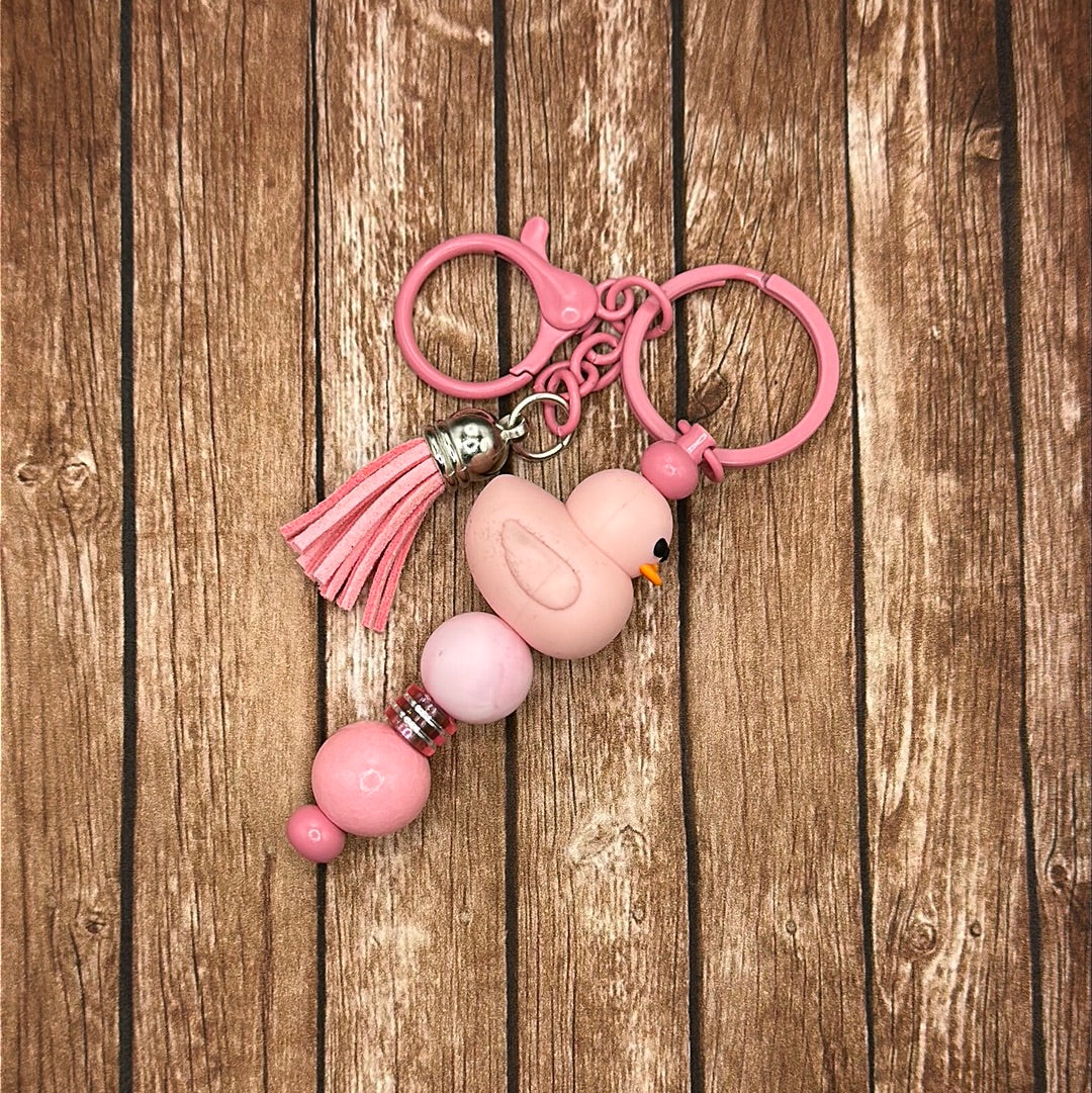 Keychain Rubber Duck Pink