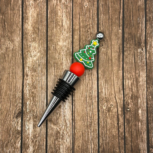 Wine Stopper Christmas Tree Green 1