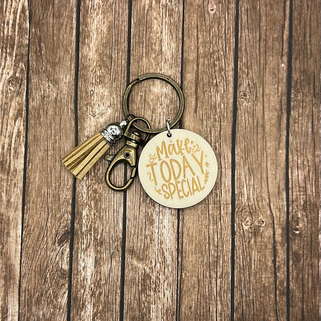 Keychain Wood Sayings