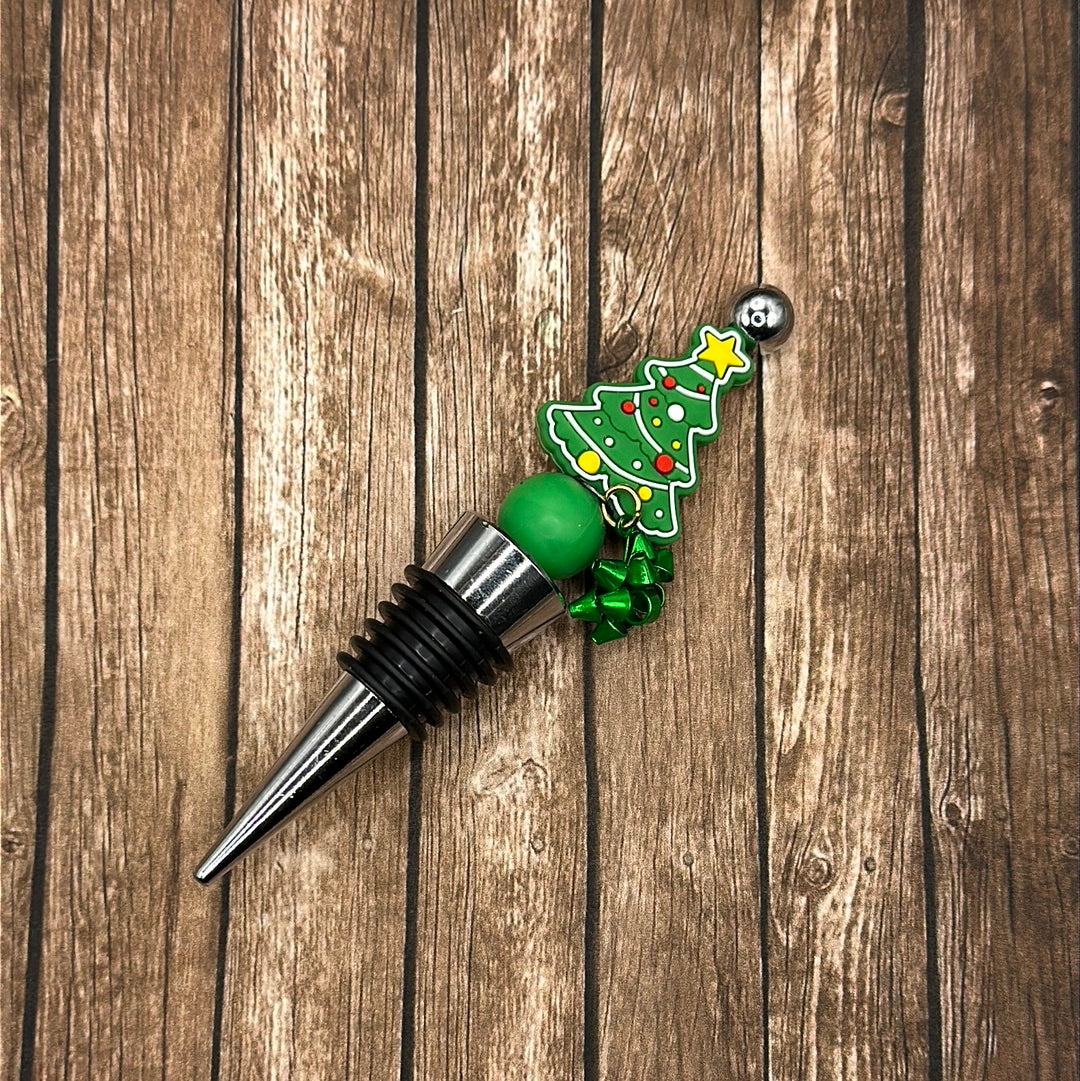 Wine Stopper Christmas Tree Green 2