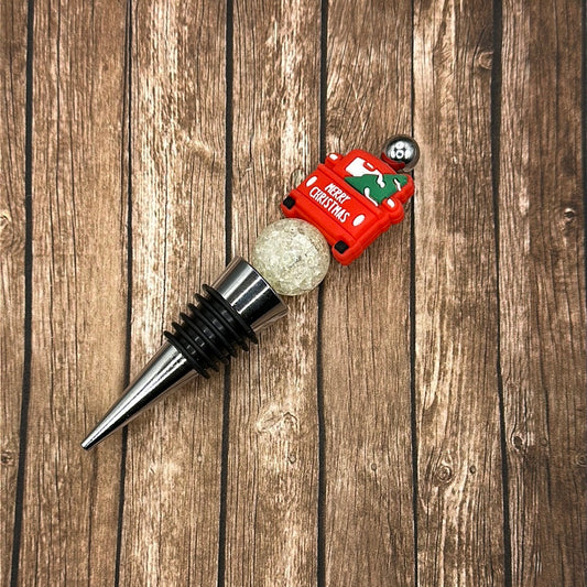 Wine Stopper Christmas Pickup Truck