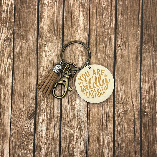 Keychain Wood Sayings